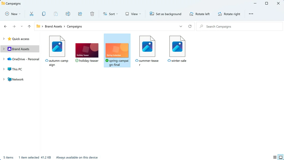 Dasselbe Pimcore-Laufwerk im Explorer unter Windows 11