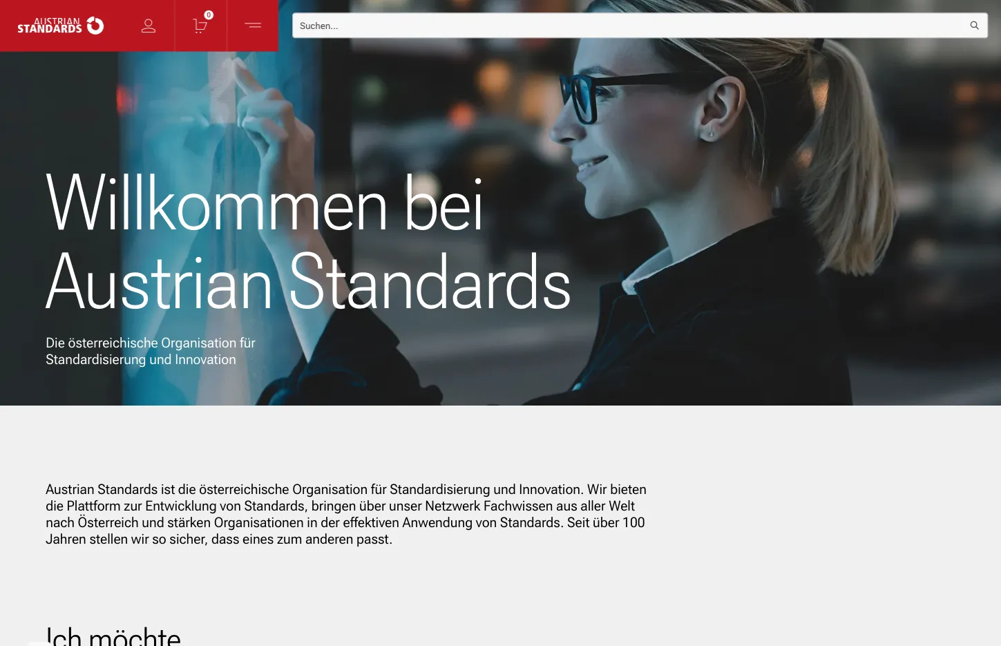Startseite von Austrian Standards